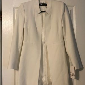 White Zara Coat Blazer New with tags